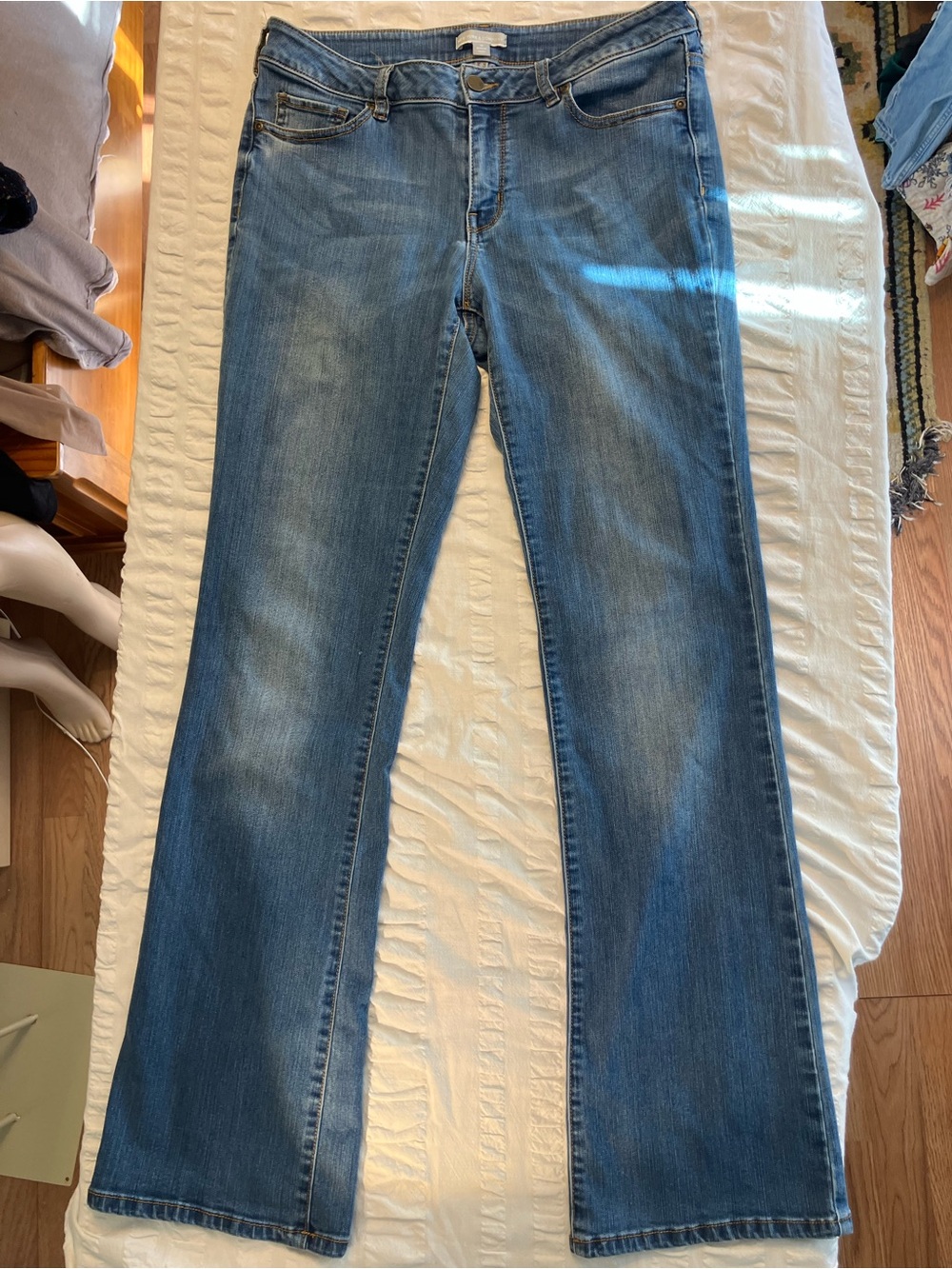 New York & Company Medium Blue Flare Jeans